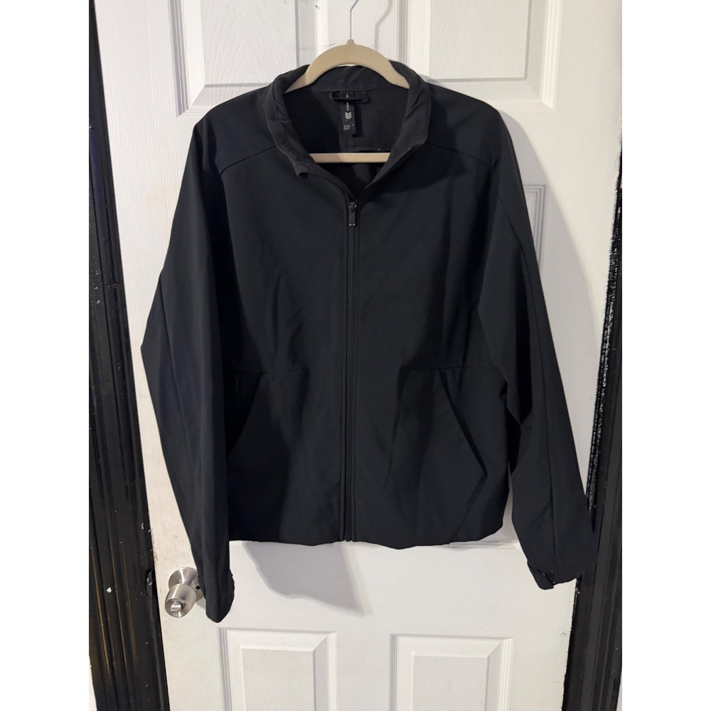 All in Motion Mens Black Softshell Fleece Lined Full Zip Jacket Large